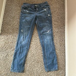 Low rise boyfriend jeans